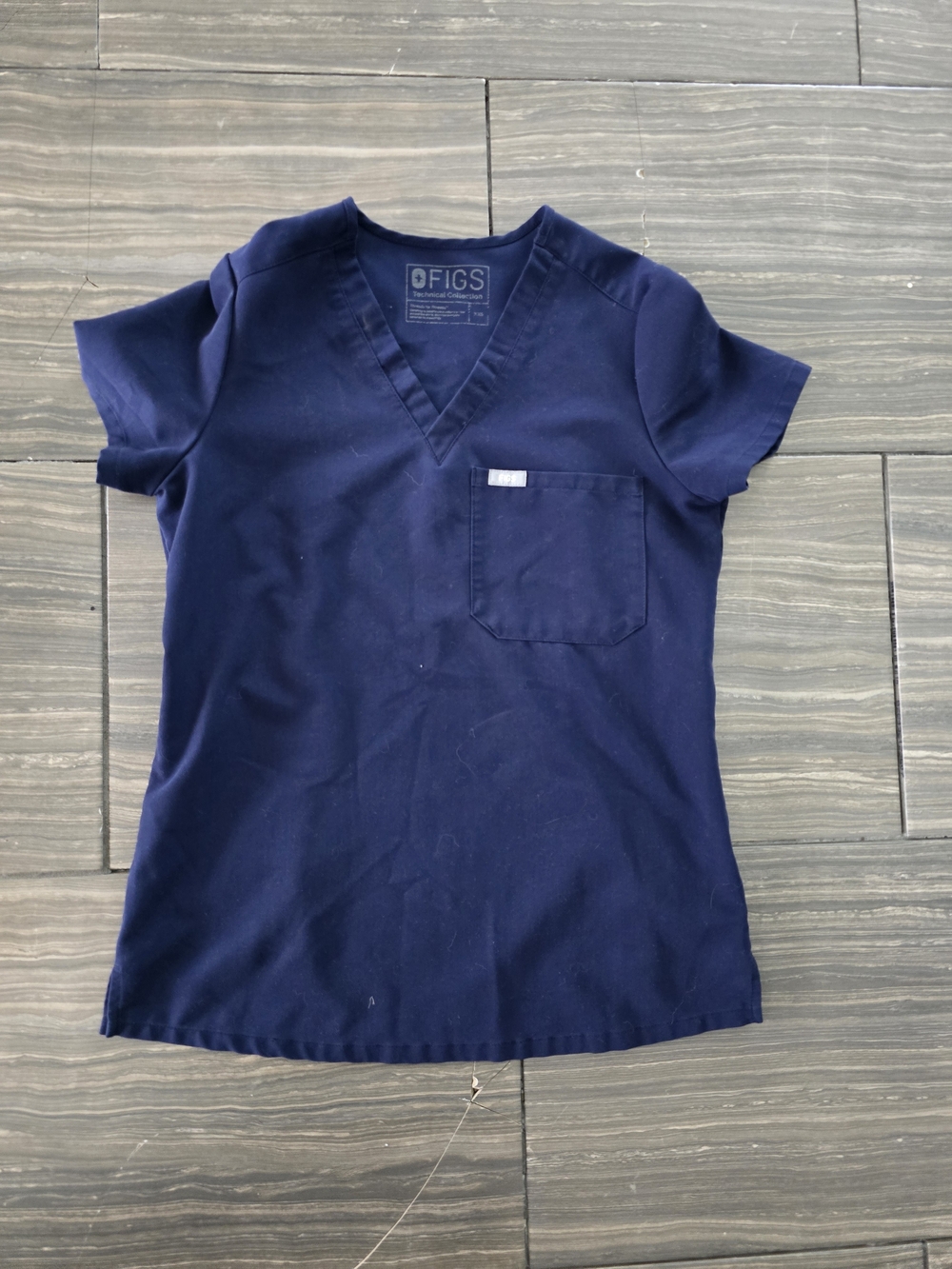 FIGS Navy Catarina Scrub Top XXS